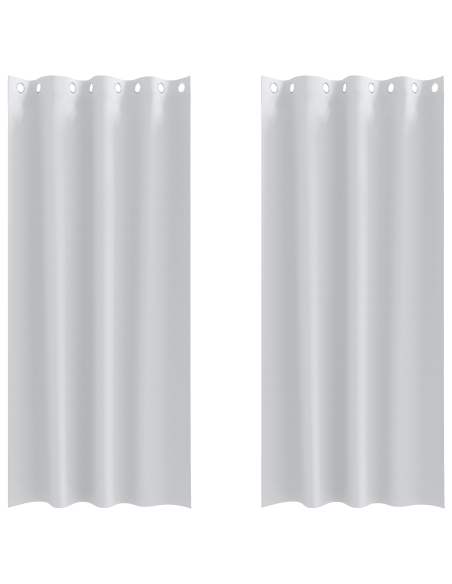 Tende con tende 2 pcs Grigio Chiaro 260 x 140 cm Poliestere