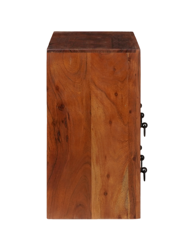 Credenza Marrone 80 x 30 x 55 cm Legno di Acacia Massello