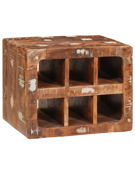 Portabottiglie Marrone Legno massello recuperato