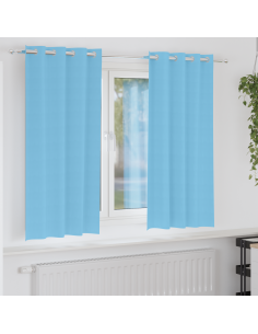 Tende Blackout con Anelli 2 pcs Blu Chiaro 175 x 140 cm