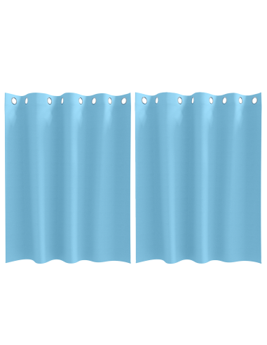 Tende Blackout con Anelli 2 pcs Blu Chiaro 140 x 140 cm