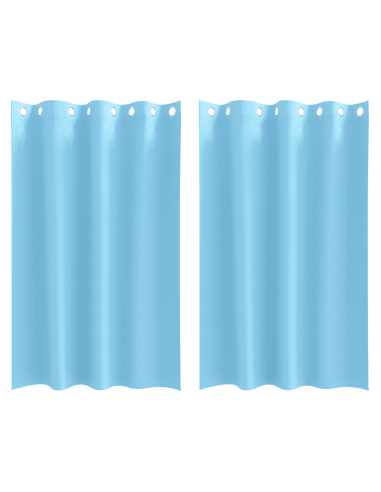 Tende Blackout con Anelli 2 pcs Blu Chiaro 175 x 140 cm