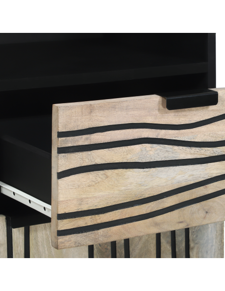 Mobile da Bagno con cassetto Marrone, Nero 38 x 33.5 x 160 cm
