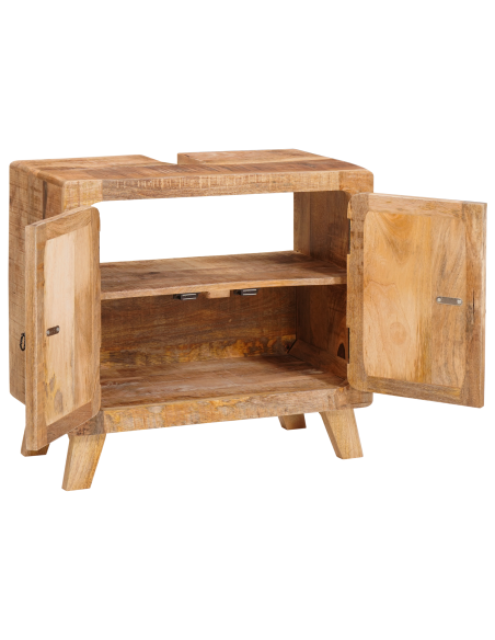 Mobile da Bagno Legno di Mango Massello, Legno Ingegnerizzato