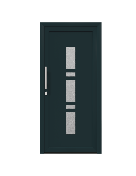 Porta d'ingresso Antracite 88 x 200 cm PVC