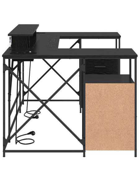 Scrivania Rovere Nero 182 x 101 x 87.5 cm Legno multistrato
