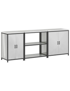 Set di Stoccaggio per Cucina 3 pcs Argento Acciaio zincato 2