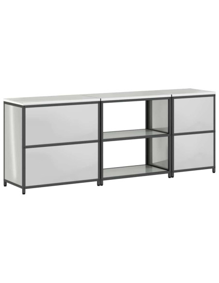 Set di Stoccaggio per Cucina 3 pcs Argento 210 x 50 x 92 cm