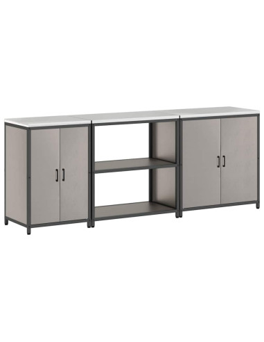 Set di Stoccaggio per Cucina con lo scaffale 3 pcs Ruggine