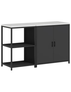 Set di Stoccaggio per Cucina con lo scaffale 2 pcs Nero 2