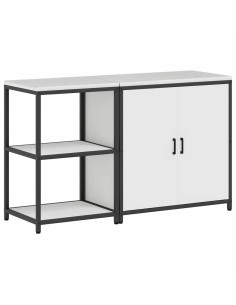 Set di Stoccaggio per Cucina con lo scaffale 2 pcs Bianco 2