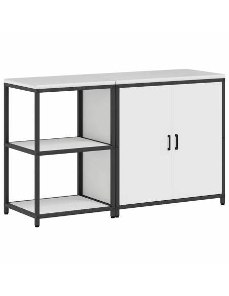 Set di Stoccaggio per Cucina 2 pcs Bianco 150 x 50 x 92 cm