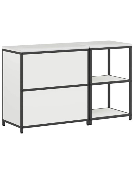 Set di Stoccaggio per Cucina 2 pcs Bianco 150 x 50 x 92 cm