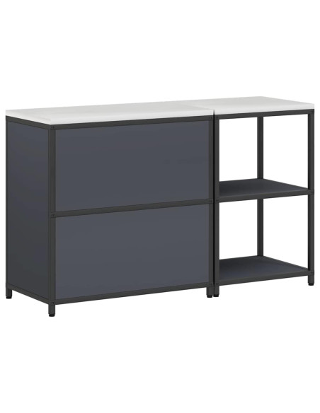 Set di Stoccaggio per Cucina 2 pcs Antracite 150 x 50 x 92 cm