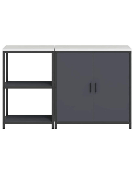 Set di Stoccaggio per Cucina 2 pcs Antracite 150 x 50 x 92 cm