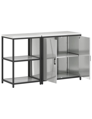 Set di Stoccaggio per Cucina 2 pcs Argento Acciaio zincato