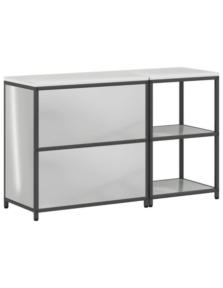 Set di Stoccaggio per Cucina 2 pcs Argento 150 x 50 x 92 cm