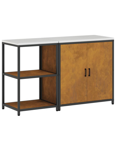 Set di Stoccaggio per Cucina con lo scaffale 2 pcs Ruggine