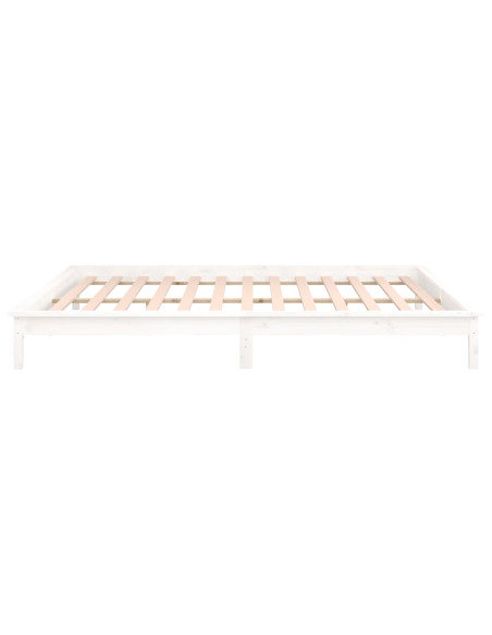 Giroletto con LED Bianco 140x200 cm in Legno Massello