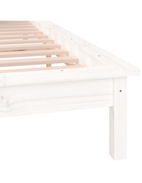 Giroletto con LED Bianco 140x200 cm in Legno Massello