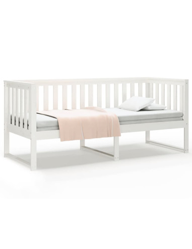 Dormeuse senza Materasso Bianca 80x200 cm Legno Massello Pino