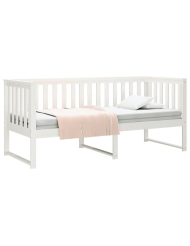 Dormeuse senza Materasso Bianca 80x200 cm Legno Massello Pino