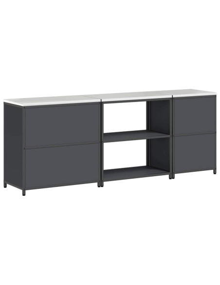 Set di Stoccaggio per Cucina 3 pcs Antracite 210 x 50 x 92 cm