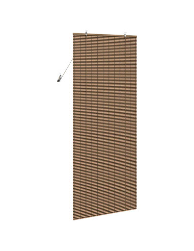 Tenda a rullo con tende Marrone 90 x 220 cm Bambù