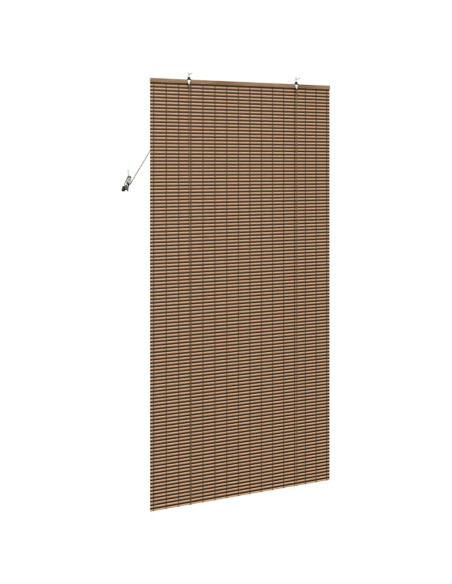 Tenda a rullo con tende Marrone 120 x 220 cm Bambù