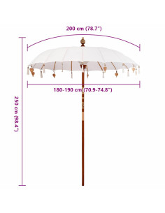 Parasol Balinese Crema 185 x 185 x 260 cm