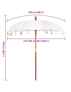 Parasol Balinese Crema 215 x 215 x 260 cm