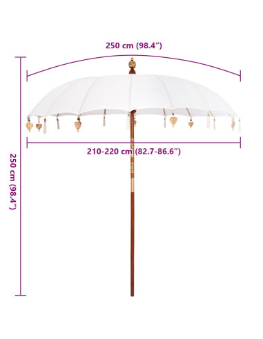 Parasol Balinese Crema 215 x 215 x 260 cm