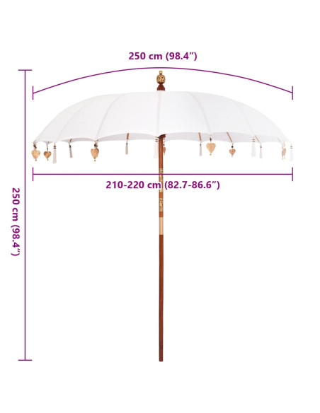 Parasol Balinese Crema 215 x 215 x 260 cm