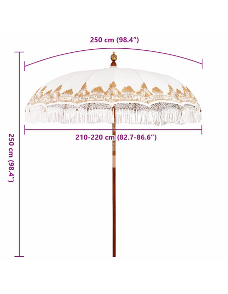 Parasol Balinese Crema 215 x 215 x 260 cm