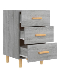 Comodino Grigio Sonoma 40x40x66 cm in Legno Multistrato