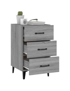 Comodino Grigio Sonoma 40x40x66 cm in Legno Multistrato