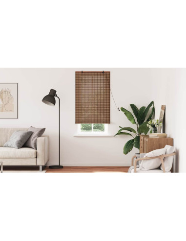 Tenda a rullo con tende Marrone 80 x 220 cm Bambù