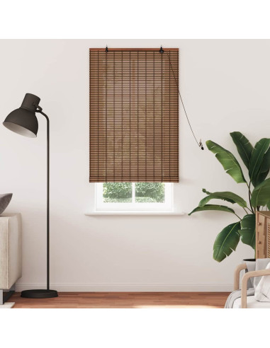 Tenda a rullo con tende Marrone 90 x 220 cm Bambù
