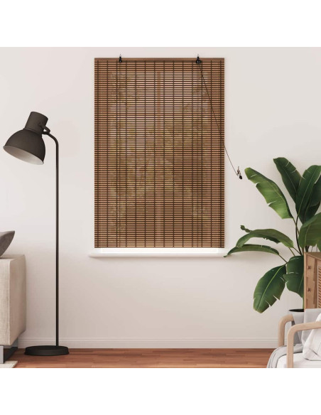 Tenda a rullo con tende Marrone 100 x 160 cm Bambù