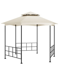 Gazebo con Pareti Laterali 3,1x2,7 m Crema 2