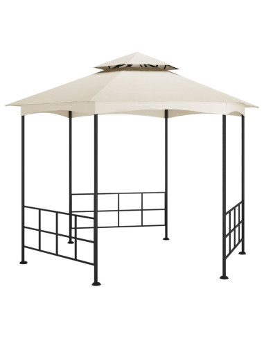 Gazebo con Pareti Laterali 3,1x2,7 m Crema