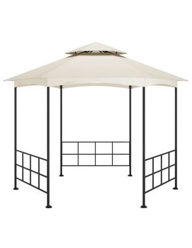 Gazebo con Pareti Laterali 3,1x2,7 m Crema