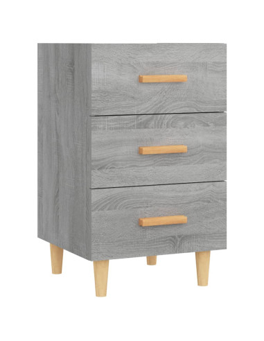 Comodino Grigio Sonoma 40x40x66 cm in Legno Multistrato