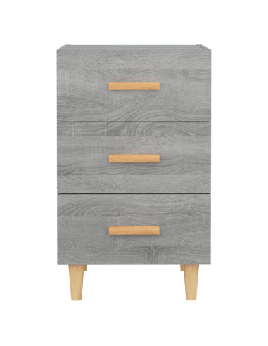 Comodino Grigio Sonoma 40x40x66 cm in Legno Multistrato