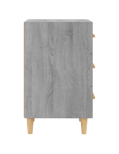 Comodino Grigio Sonoma 40x40x66 cm in Legno Multistrato