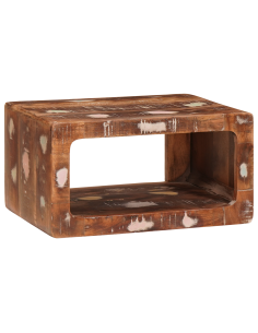 Comodino 2 pcs Marrone Legno Recuperato Massello 2