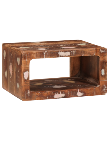 Comodino 2 pcs Marrone Legno Recuperato Massello