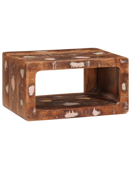 Comodino 2 pcs Marrone Legno Recuperato Massello