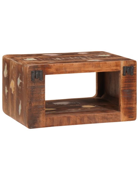 Comodino 2 pcs Marrone Legno Recuperato Massello