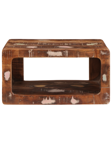 Comodino 2 pcs Marrone Legno Recuperato Massello